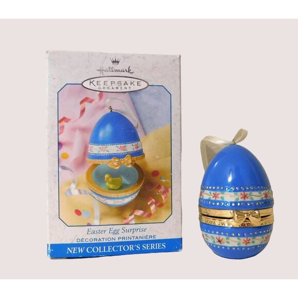 Hallmark Keepsake Ornament Easter Egg Surprise 1999 Porcelain Collectors Series - Picture 1 of 7